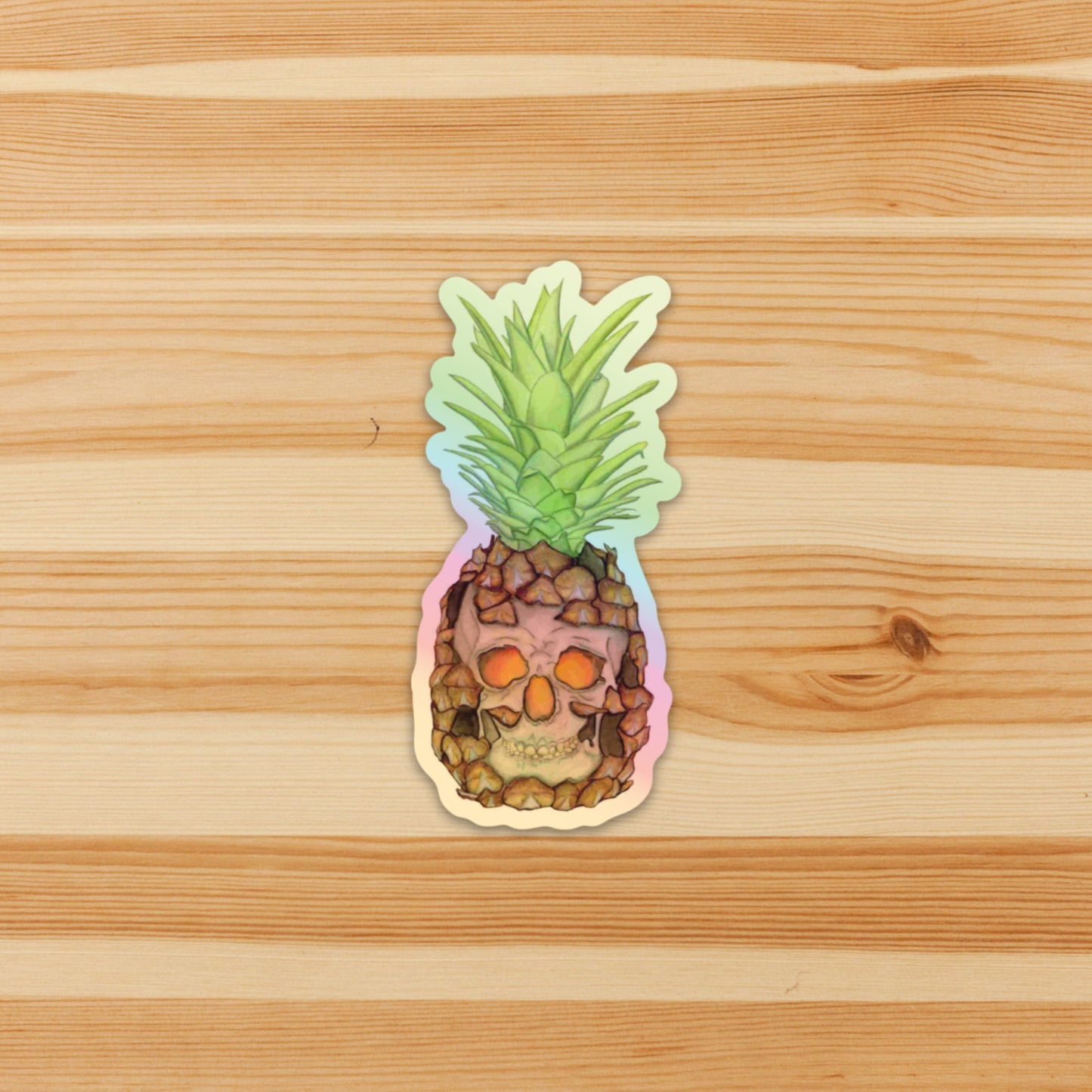 Jack O Pineapple Holographic Sticker