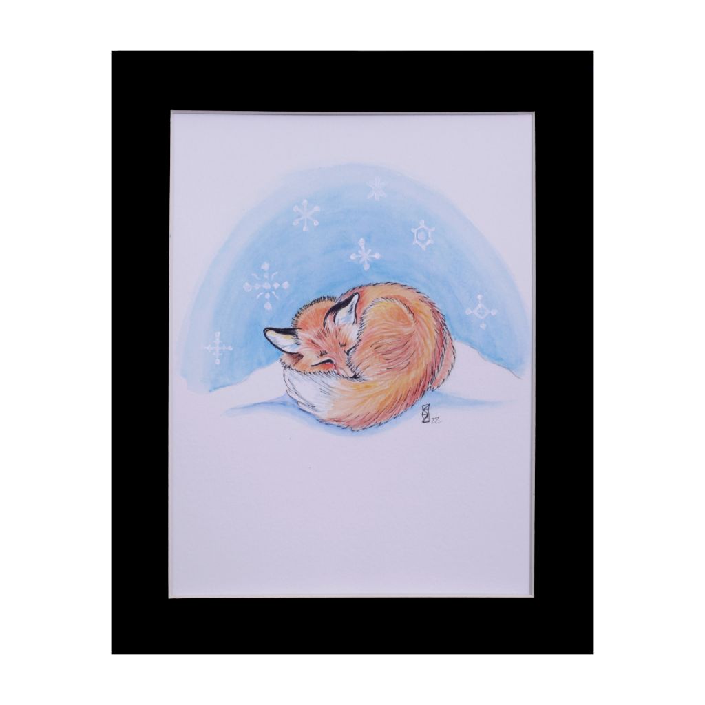 Fox Seasons: Winter Solstice Original Watercolor