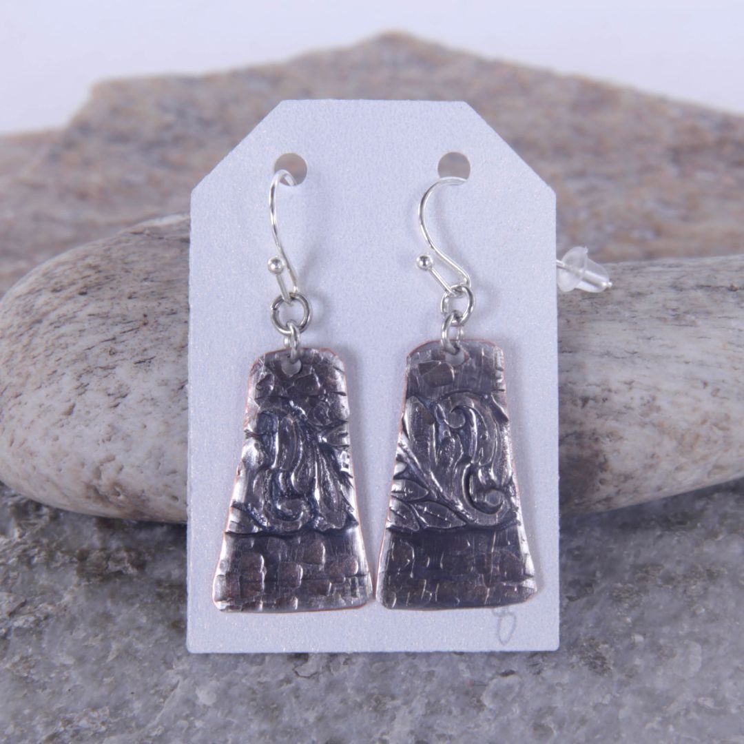 Silver and Copper Earrings