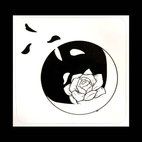 Rose moon sticker