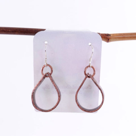 Copper Teardrop Earrings
