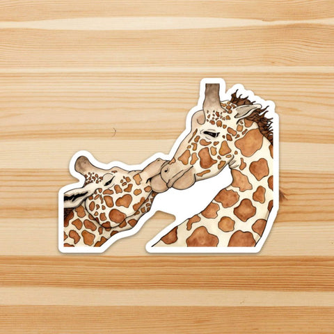 Giraffe Love Vinyl Sticker