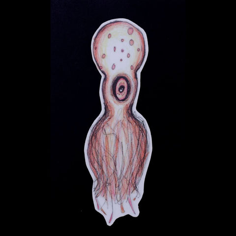 Fun Creepy Marine Life Squid Sticker
