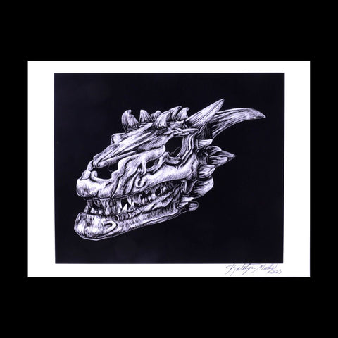 Dragon Skull Print 11" x 8.5"