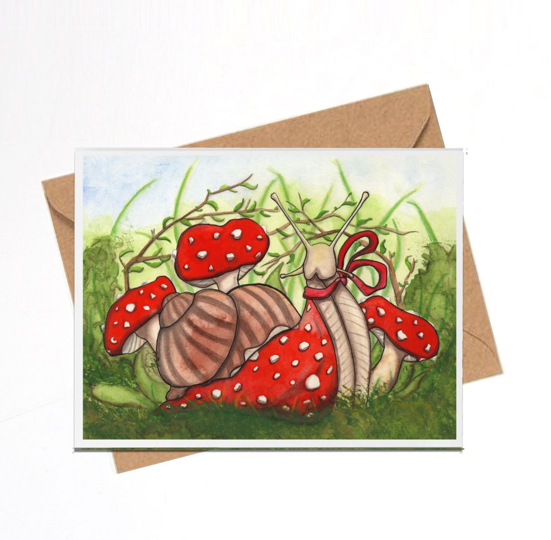 Ms. Fantabulous Snail Note Card