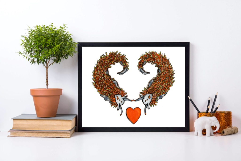 Nudibranch Love Art Print