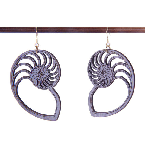 Nautilus Shell Earrings - stainless ear wires