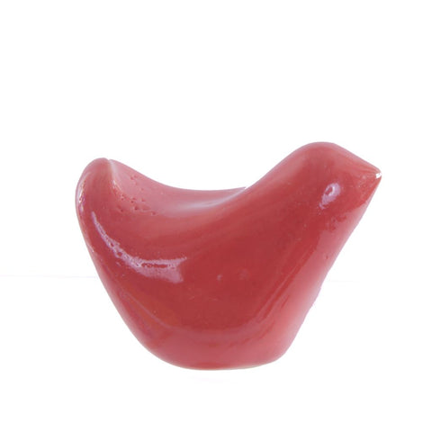 Mini Jelly Bean Bird - Red/Orange Porcelain