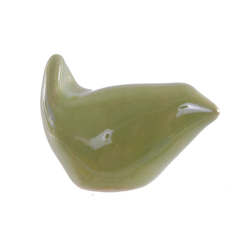 Mini Jelly Bean Bird - Green Porcelain