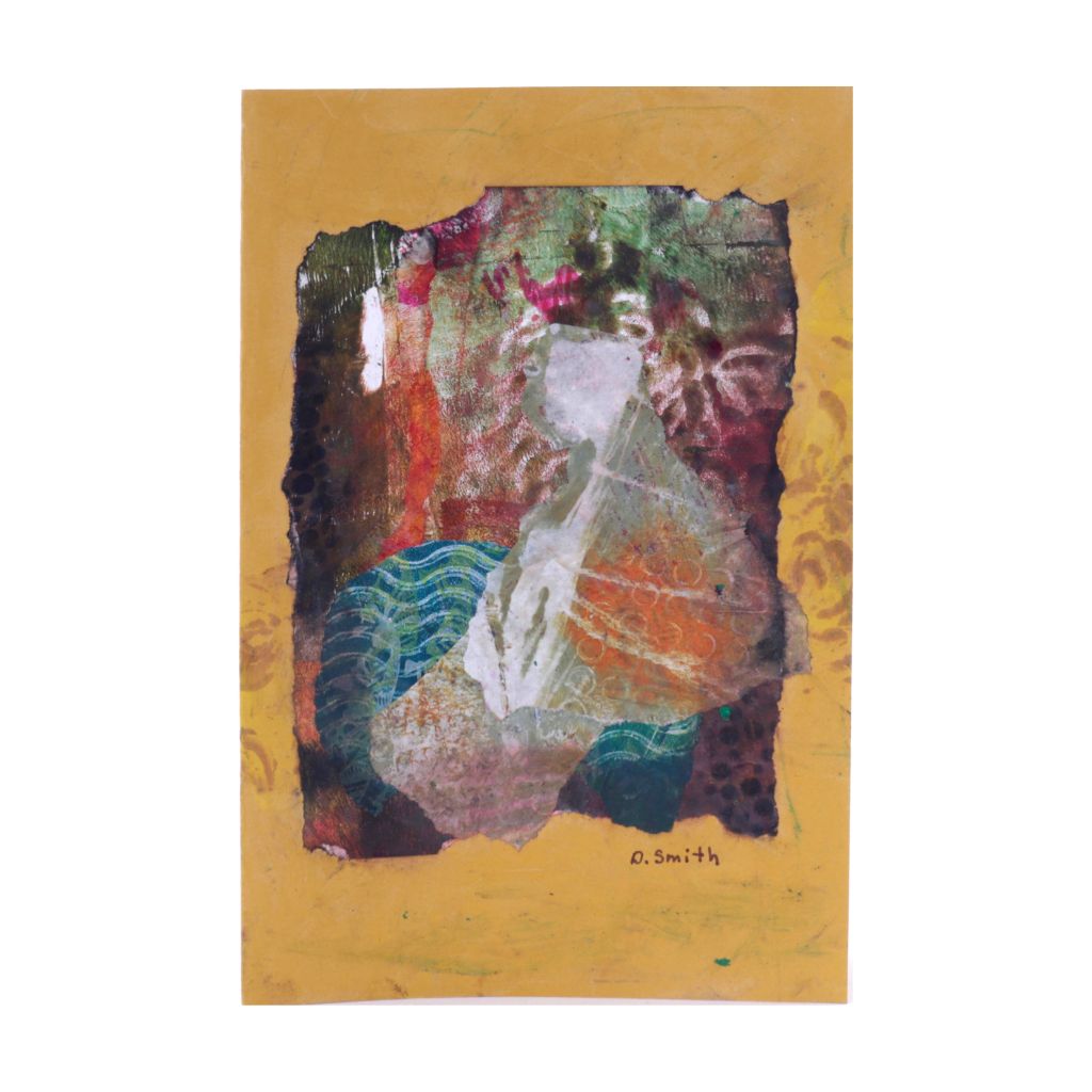 Man Meditates his Fate - Original Paper Collage Card