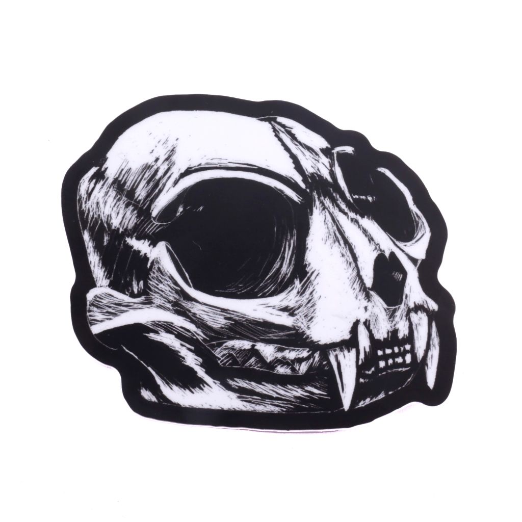 Cat Skull Sticker