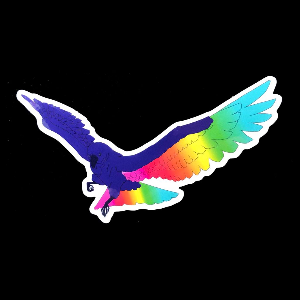 Rainbow Raven sticker