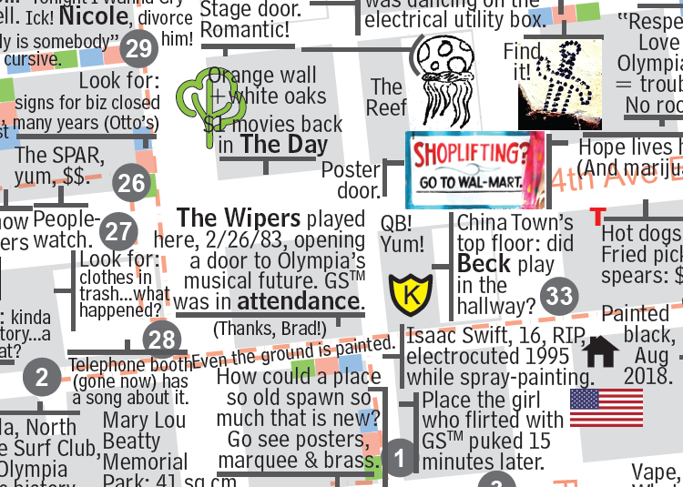 Psychogeographic Walking Map (Downtown)