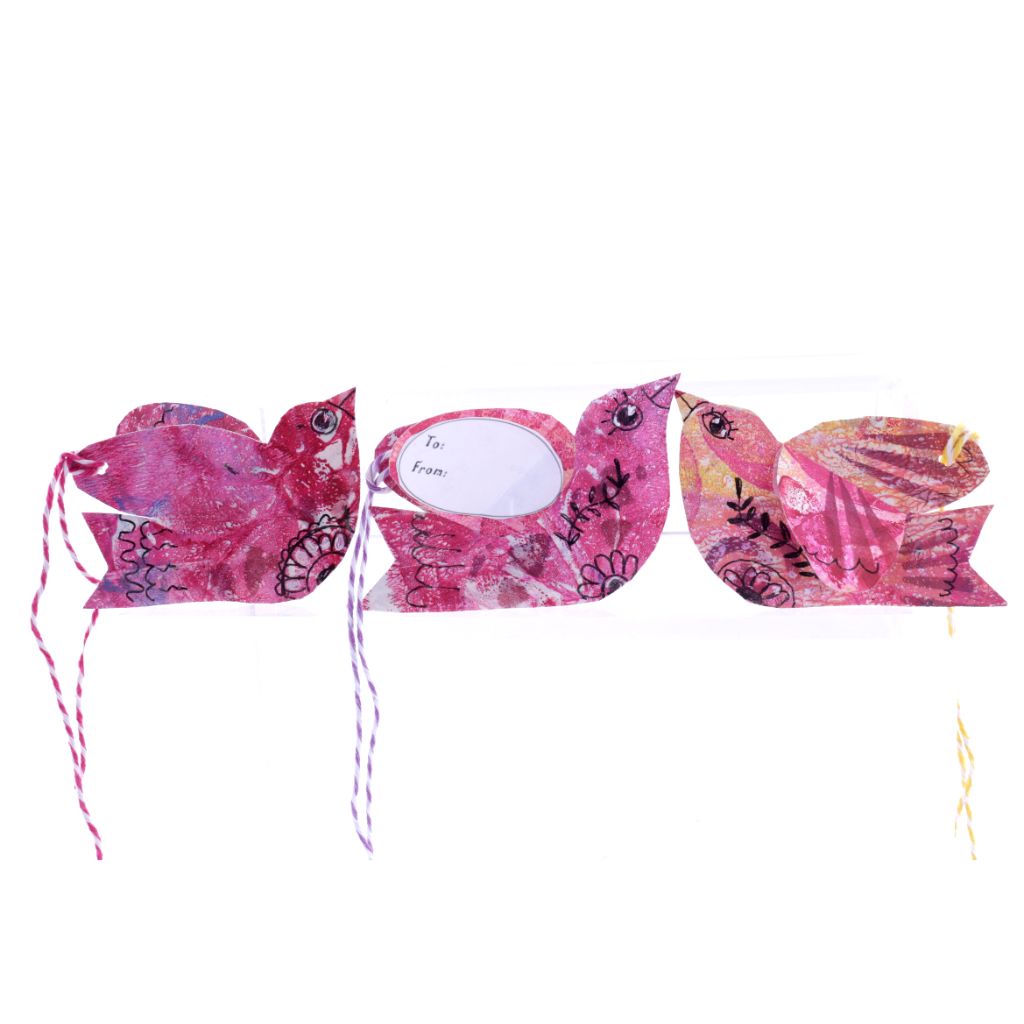 Flappies - Mixed Media Folk Art Gift Tags