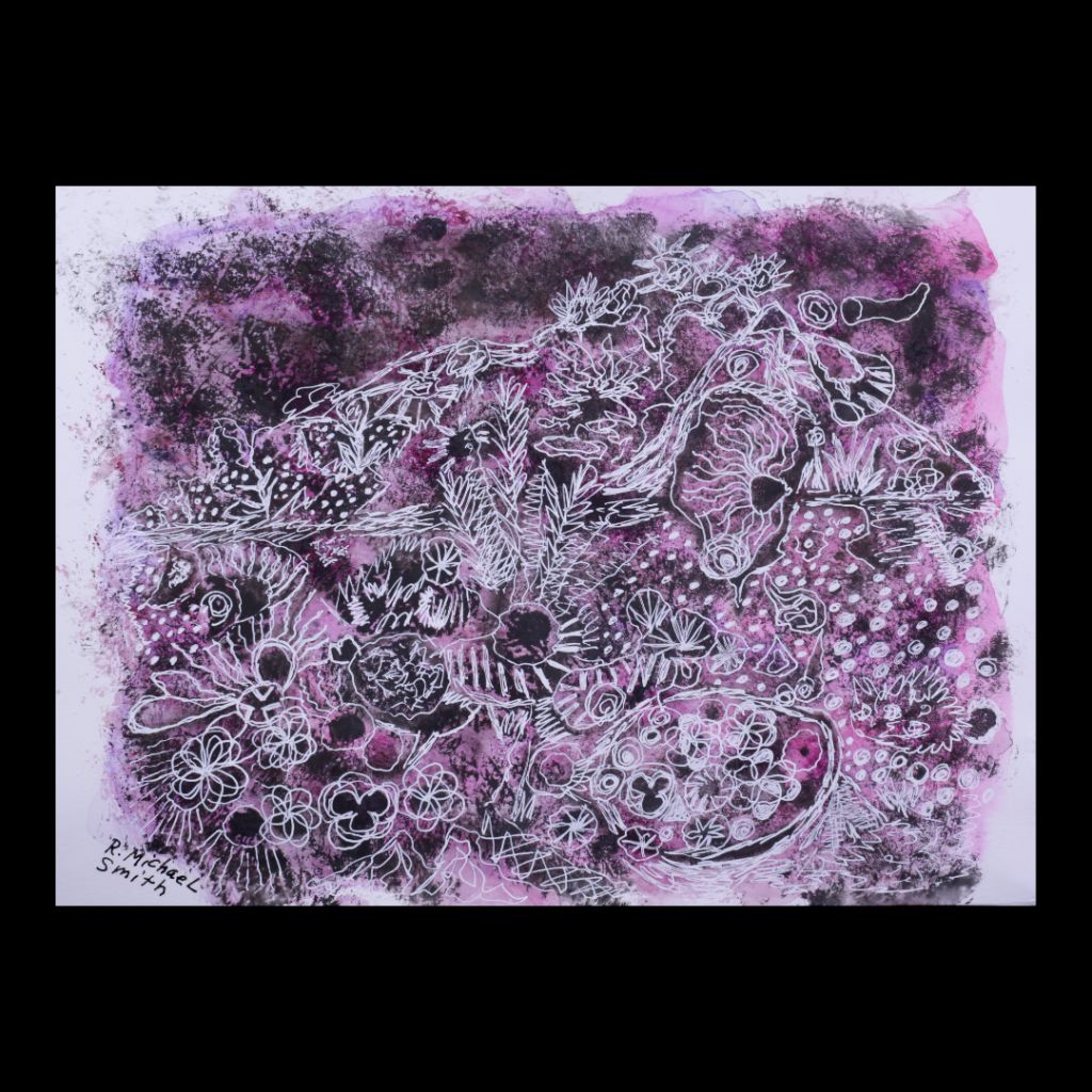 Sea Island Life - mixed media original print