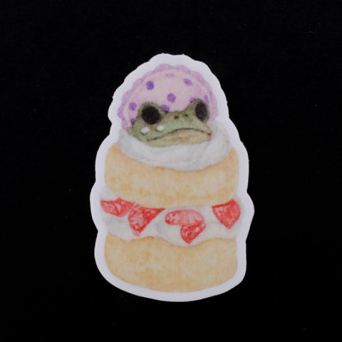 Strawberry Froggy Shortcake - Vinyl Sticker
