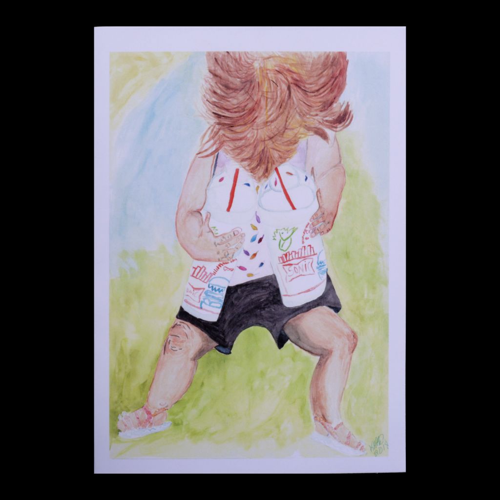 Not Sharing - Watercolor Greeting Card