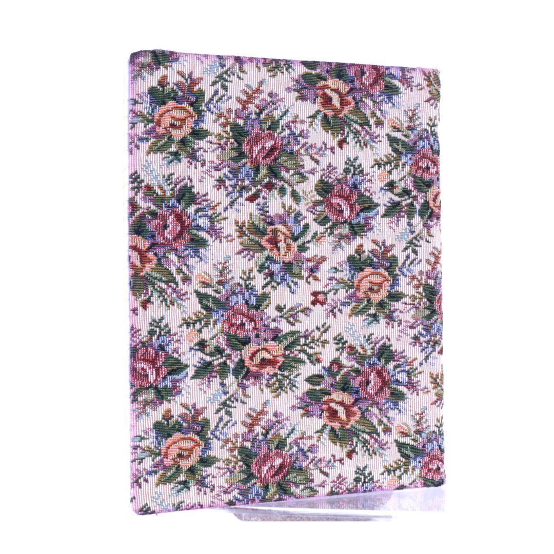 Antique Rose Fabric Covered Lined Journal