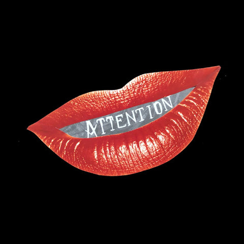 Attention - Red Lips Sticker