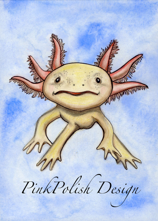 Axolotl Cutie Art Print