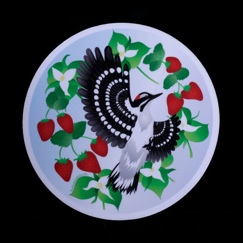 Woodpecker Berry Sticker