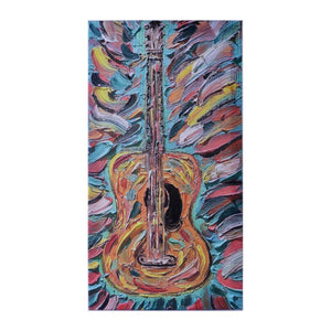 Folk Yeah - Abstract Guitar Canvas Print