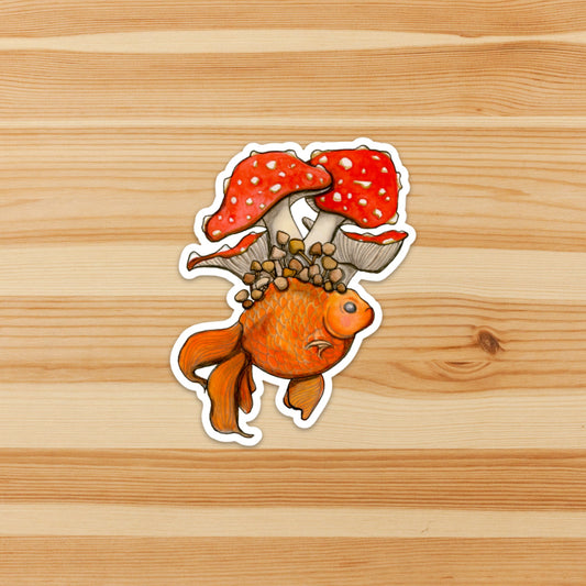 Fungi Fish Sticker