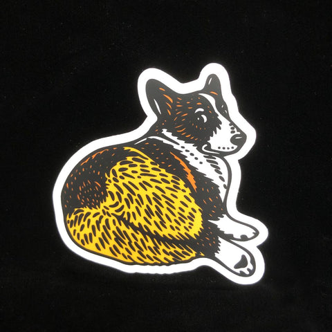 Orange Corgi Doggo Dog Sticker