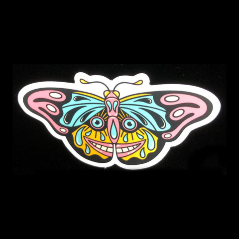 Smiley Butterfly Sticker
