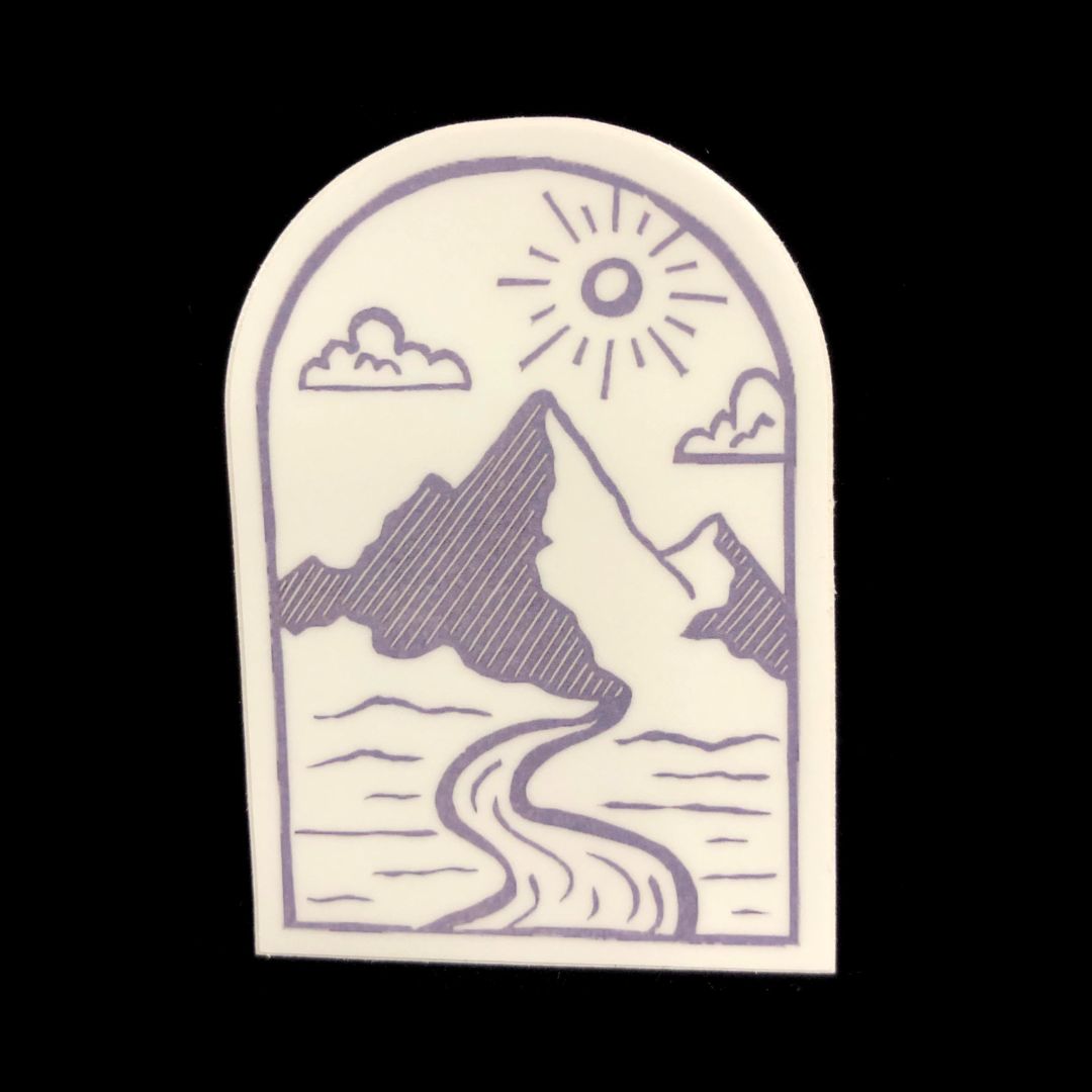 Purple Mountains Sticker