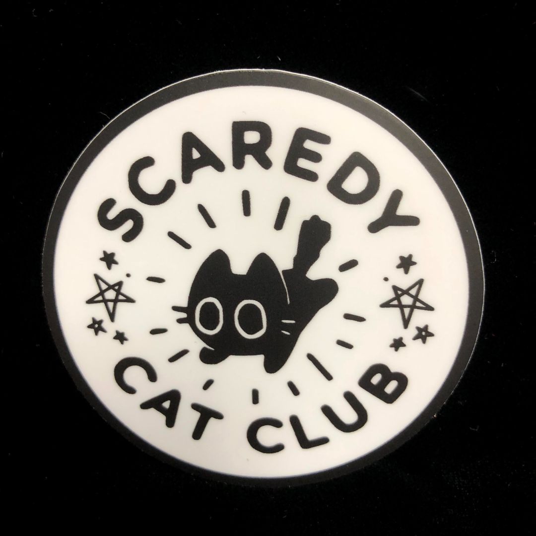 Scaredy Cat Club Sticker