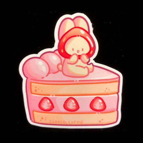 Cake Slice Bunny Sticker