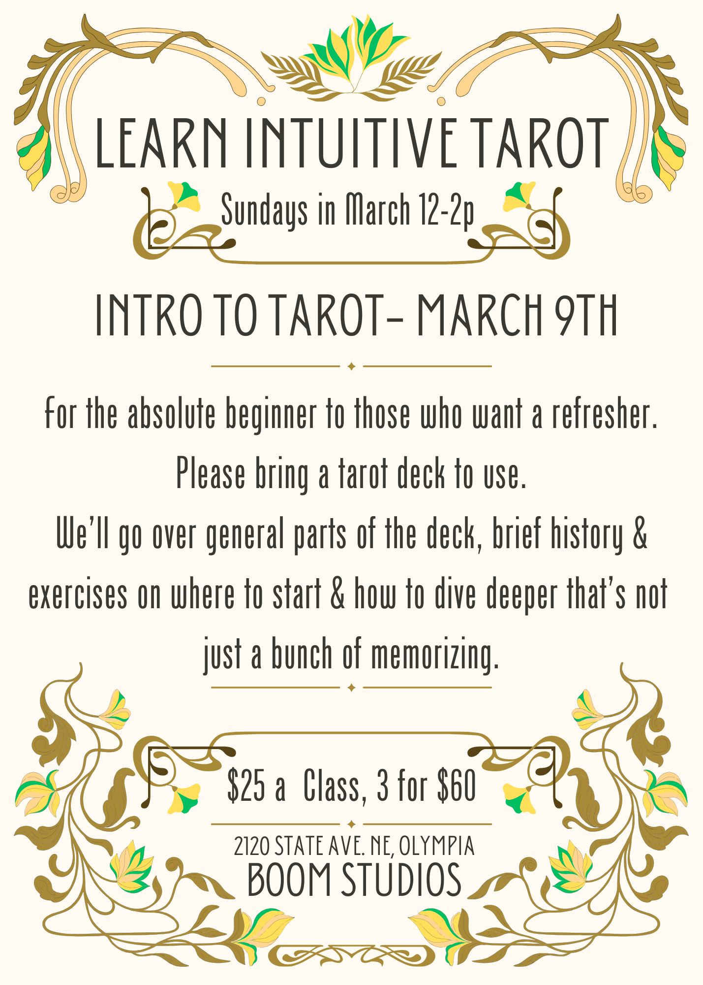 Learn Intuitive Tarot: Intro to Tarot