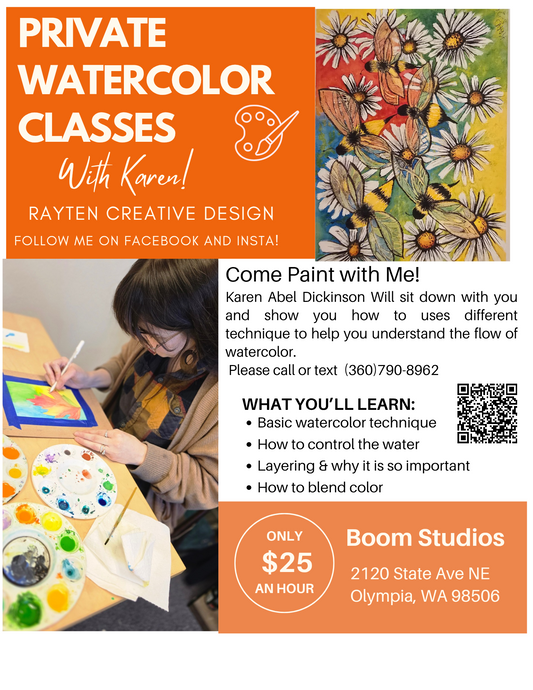 Watercolor Private Lessons with Karen