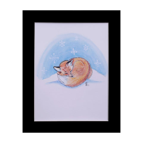 Fox Seasons: Winter Solstice Original Watercolor