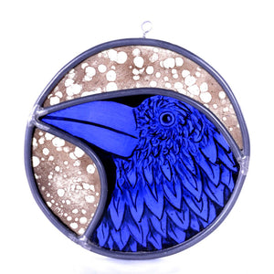 Raven - Stained Glass Window Hanging