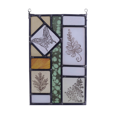 Nature Collage - Glass Window Hanging
