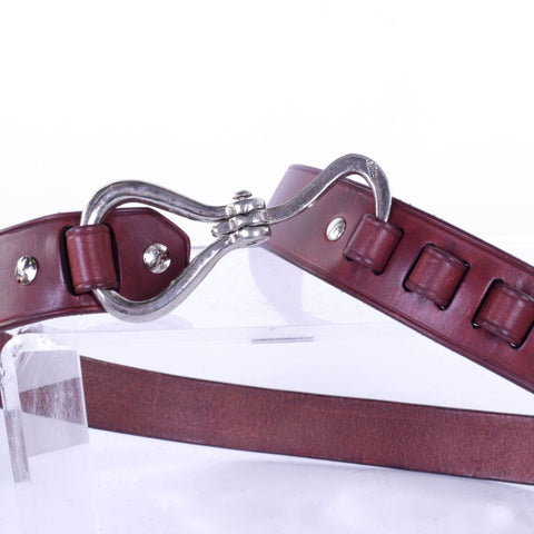 Hoof Pick Burgundy Latigo Leather Belt