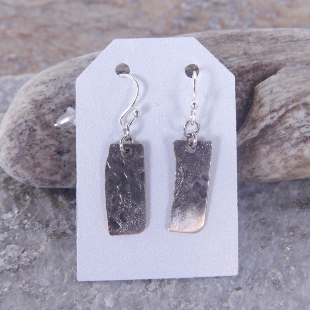 Silver and Copper Earrings