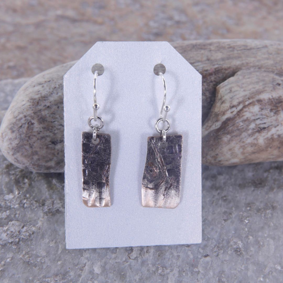 Silver and Copper Earrings