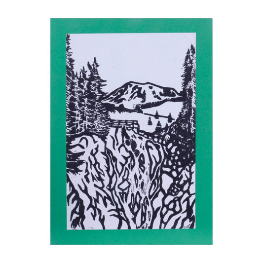 Myrtle Falls Block Print Card