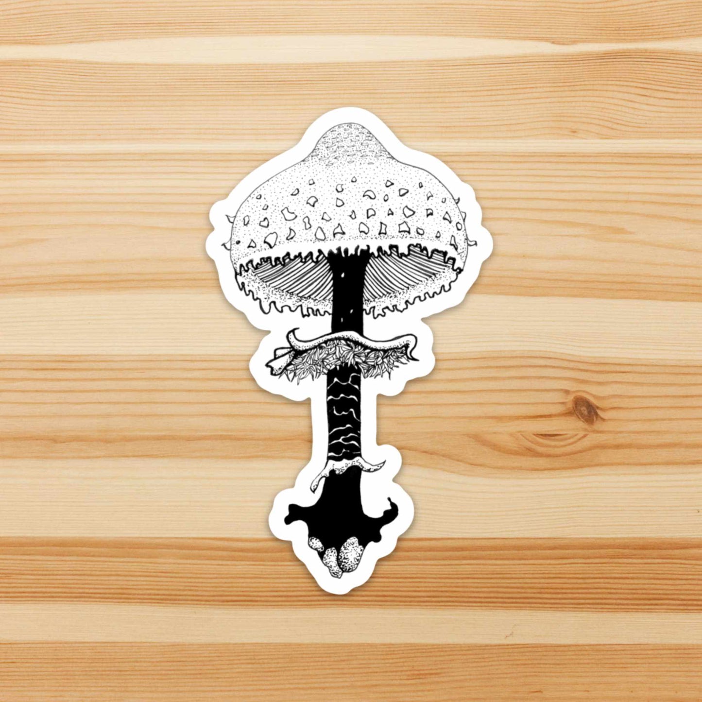 Shaggy Parasol Mushroom Sticker