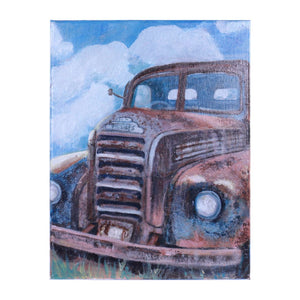 Big Rusty Truck - Original Acrylic Mixed Media on Canvas