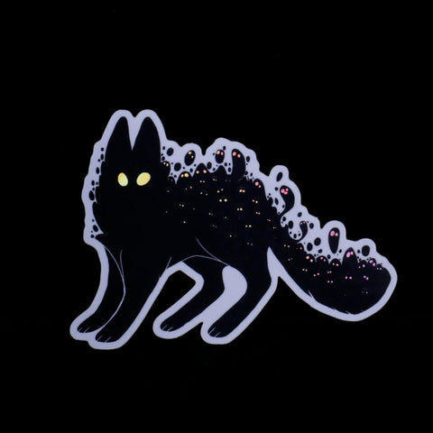 Spooked Ghost Kitty - Holographic Sticker