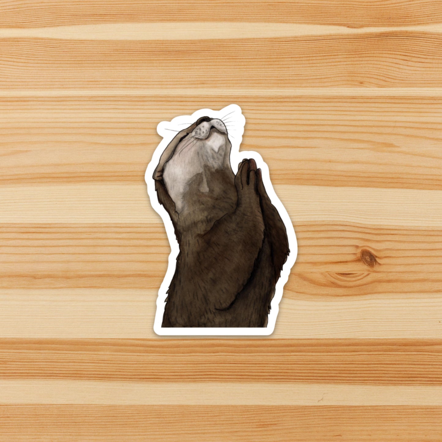 Thankful Otter Sticker