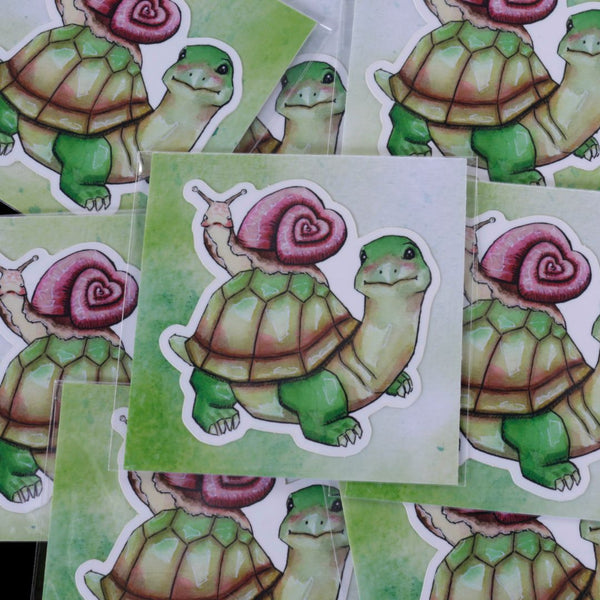 Turtle and Snail Sticker