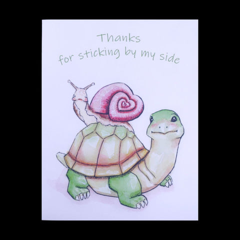Turtle and Snail Thank You Card