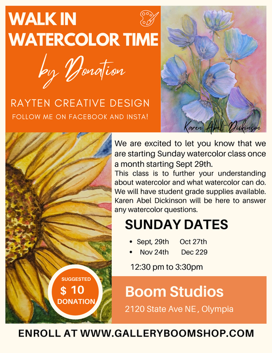 Walk In Watercolor: Let's Play with Color- Sundays