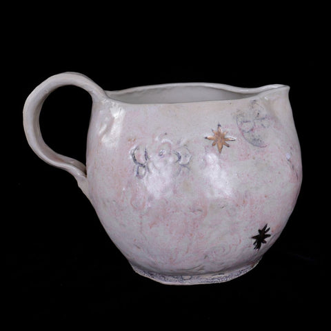 Art Pottery Pitcher with star and moon