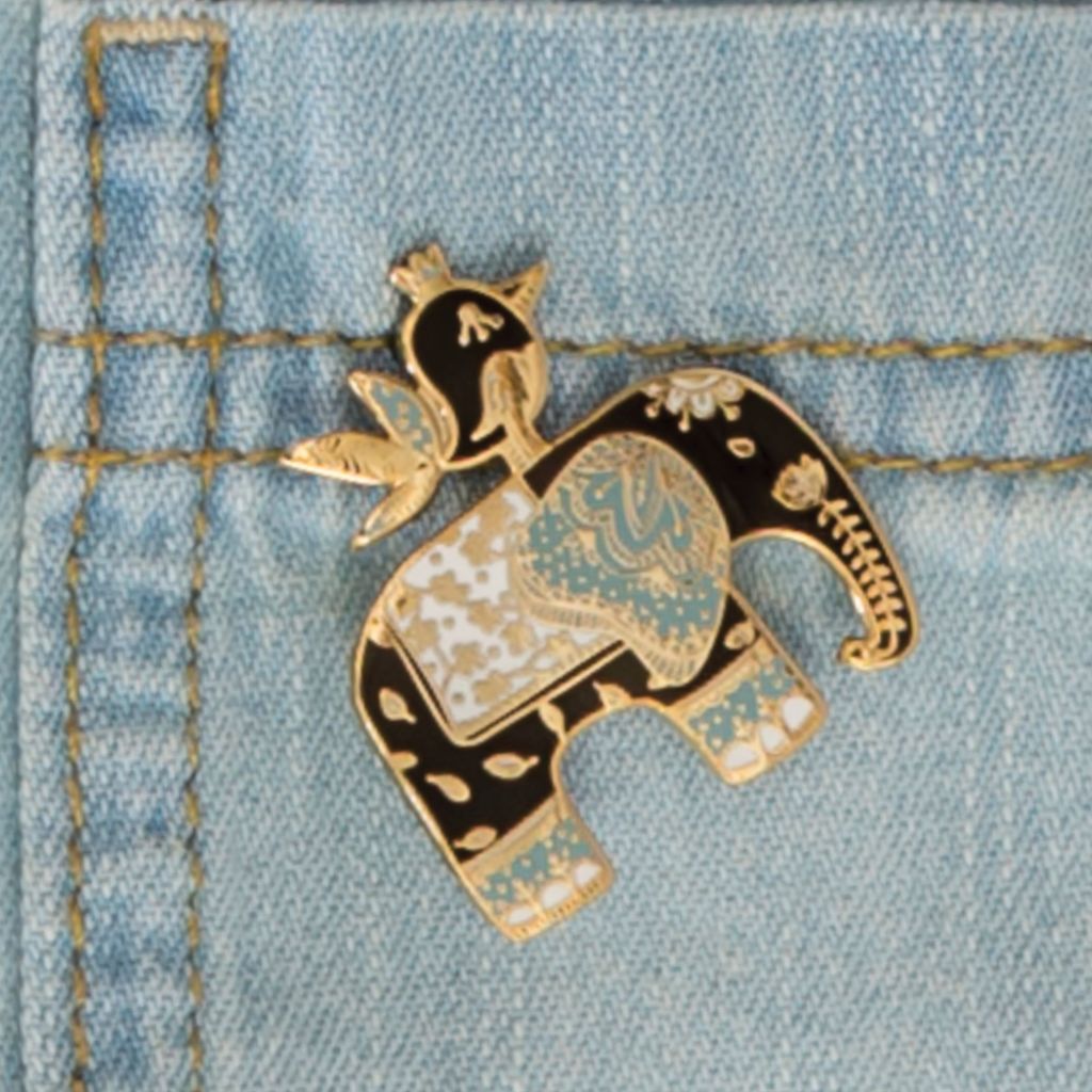 Old Friends - Elephant & Bird Enamel Pin